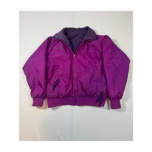 Vintage Columbia Puffer Jacket Women Magenta Purple Retro Bomber Gorpcore